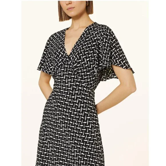 NWT Diane von Furstenberg DVF Celia floral-print crepe midi dress - Picture 4 of 8